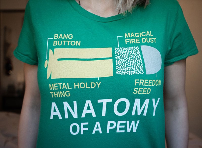 Anatomy of a Pew Shirt