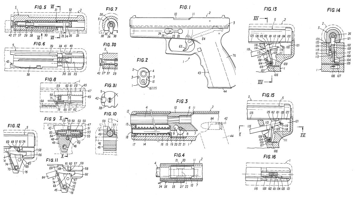 Glock patent drawings