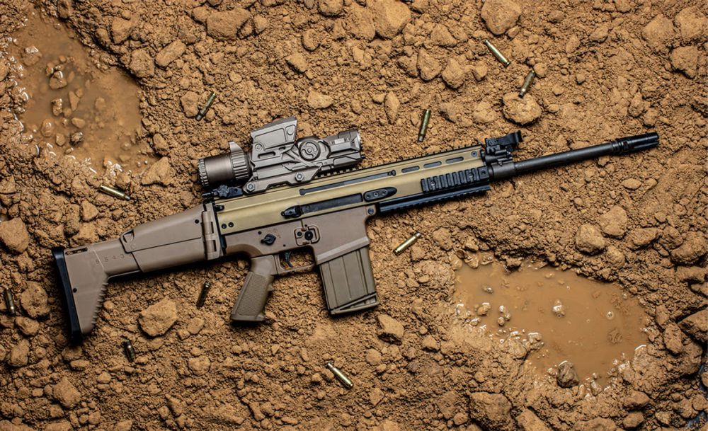 Vortex's 1-8×30 Active Reticle Fire Control shown on an FN SCAR 