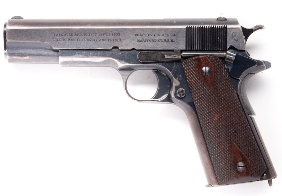 Colt military M1911's serial number is 15639, dating it to 1912,