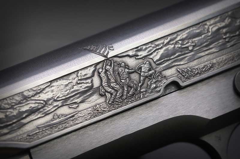 Colt Iwo Jima engraving
