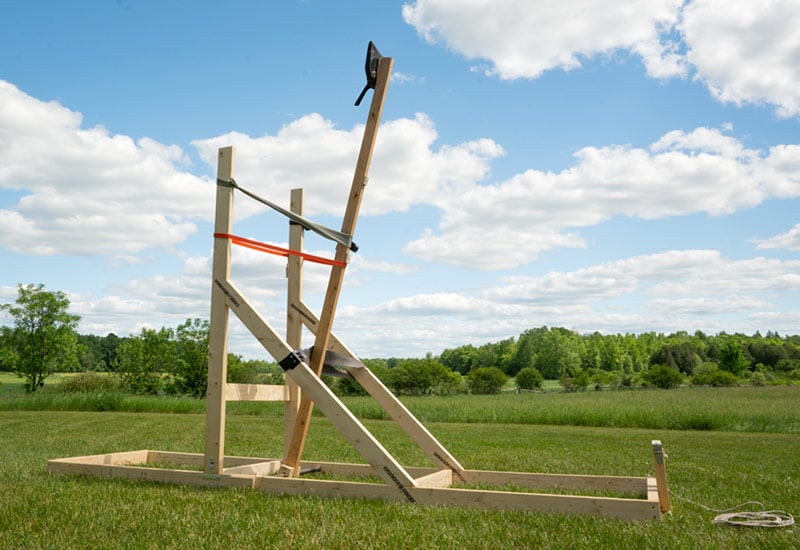Homemade Catapult to Throw Cans for Shotgun Family Fun