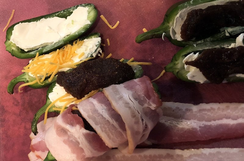 prep of jalapeno poppers