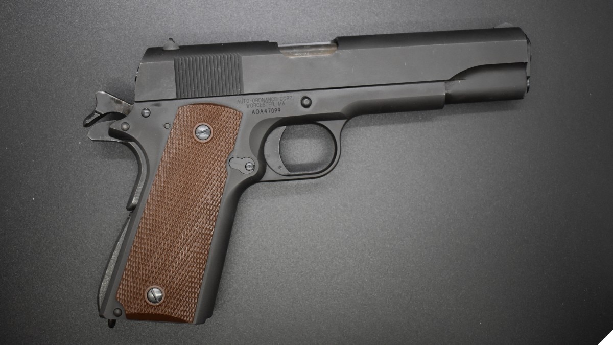 Auto Ordnance M1911 in lightbox, right hand view
