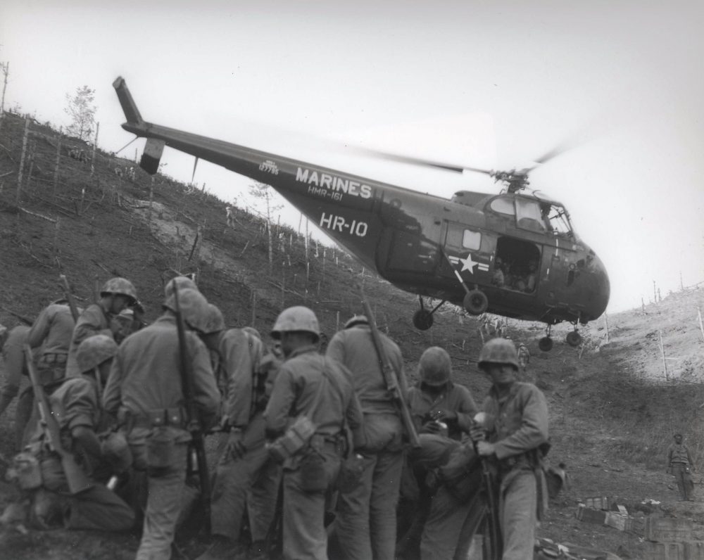 These Marines in Korea are carrying M1 Garands. (Photo: U.S. Marine Corps Archives)