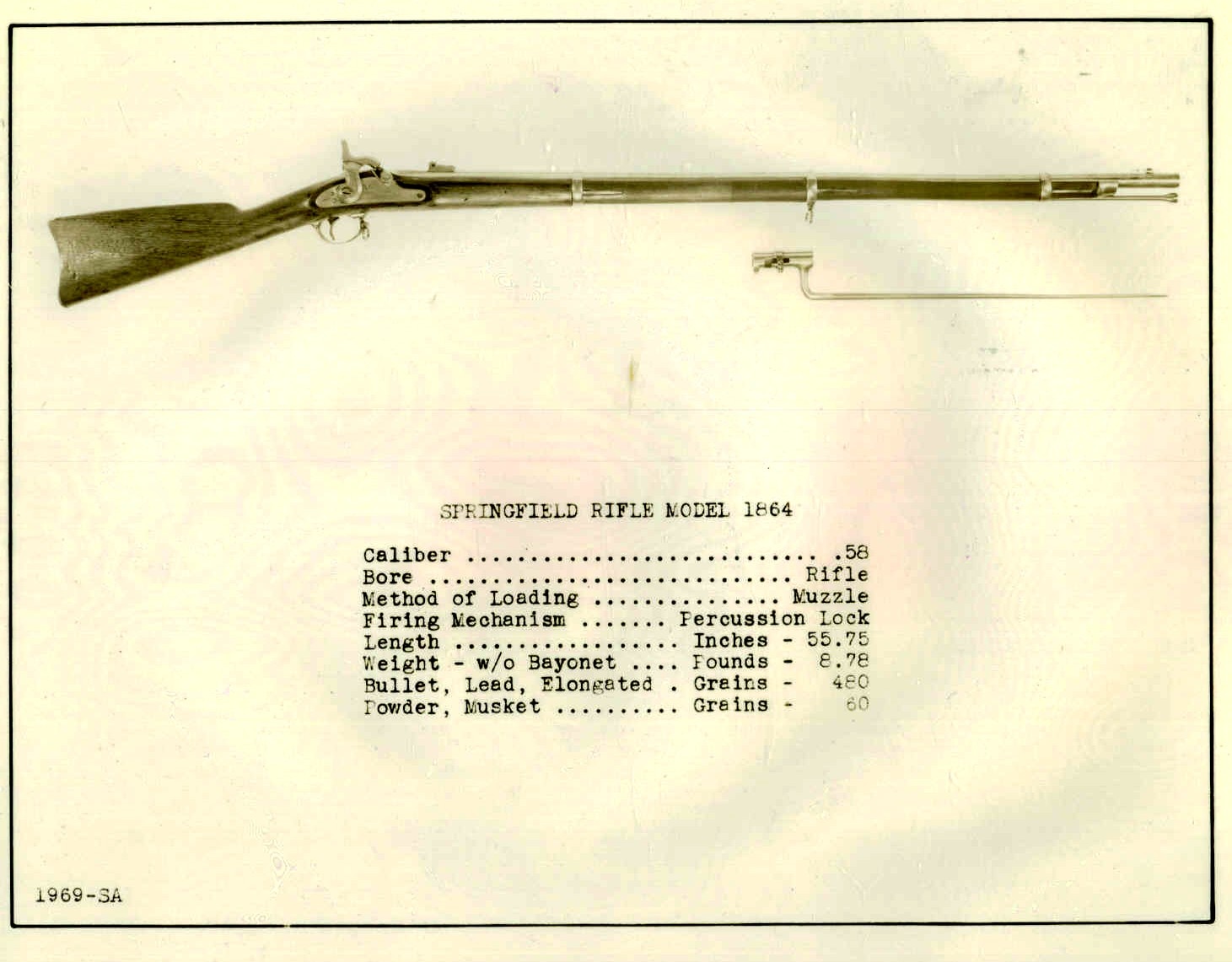 Springfield Rifle M1864 musket 1969-SA.A.1